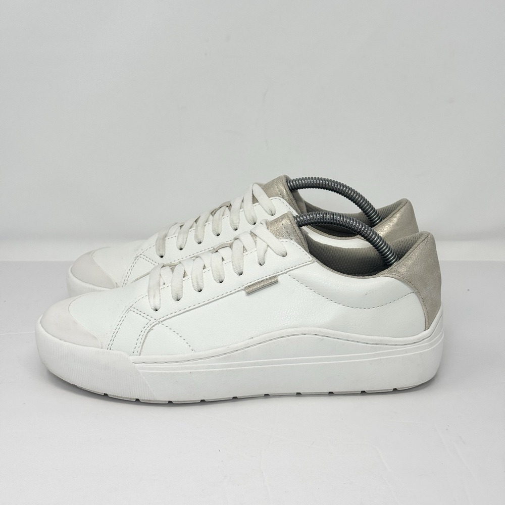 Dr Scholl's Women's Time Off Sneaker Size 9.5M White Gold Faux Leather - Picture 6 of 13